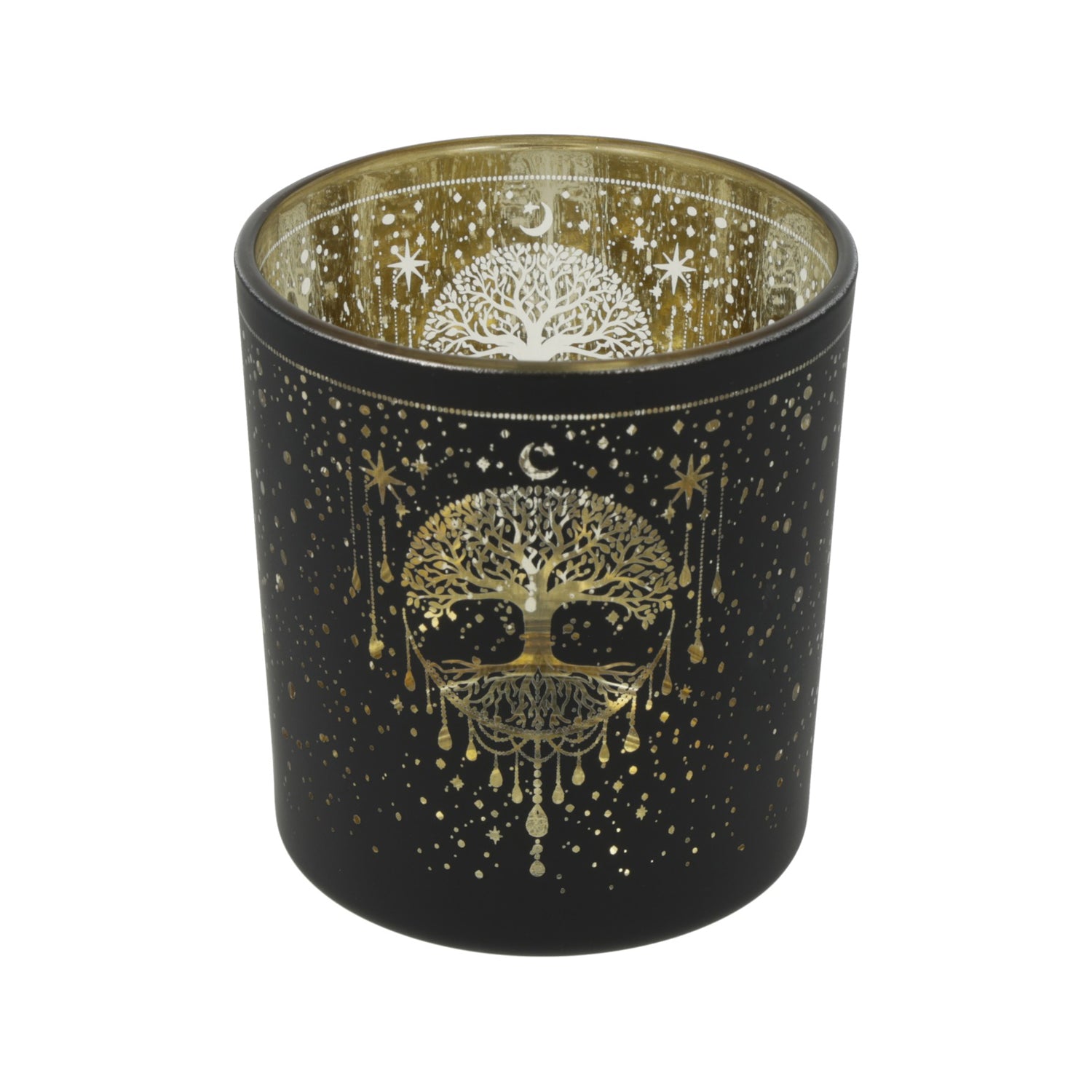 Ljuslykta metallic Mystical Tree of Life mindre