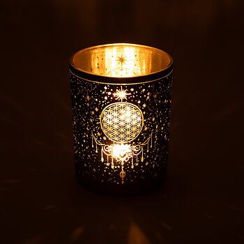 Ljuslykta metallic Mystical Flower of Life
