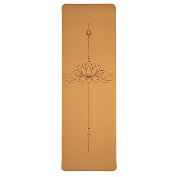Yogi & Yogini Yoga Mat Kork / TPE Line Art Lotus