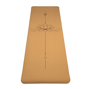 Yogi & Yogini Yoga Mat Kork / TPE Line Art Lotus