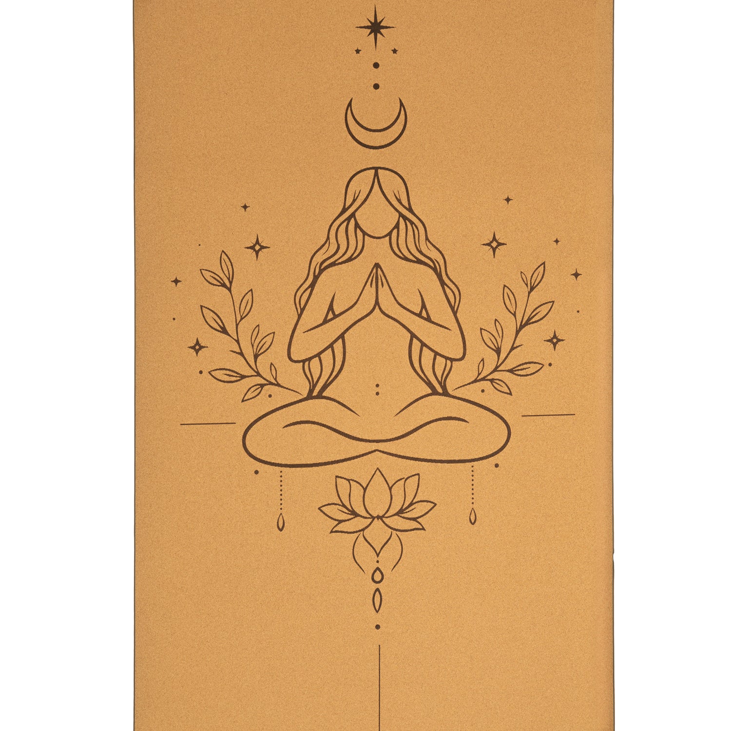 Yogi & Yogini Yoga Mat Kork / TPE Line Art Divine Feminine - 3
