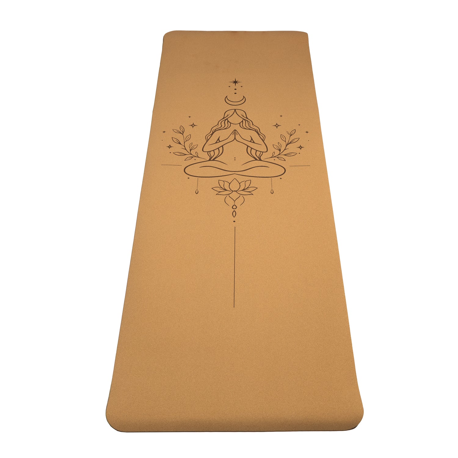 Yogi & Yogini Yoga Mat Kork / TPE Line Art Divine Feminine
