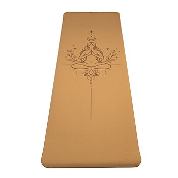 Yogi & Yogini Yoga Mat Kork / TPE Line Art Divine Feminine
