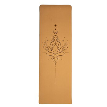 Yogi & Yogini Yoga Mat Kork / TPE Line Art Divine Feminine