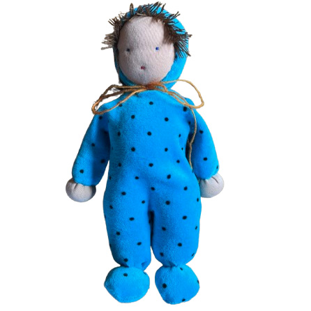 Waldorfdocka - handgjord overalldocka KoKoBello - Kid 27 cm