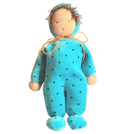 Waldorfdocka - handgjord overalldocka KoKoBello - Kid 27 cm - 3