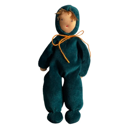 Waldorfdocka - handgjord overalldocka KoKoBello - Stella  22 cm