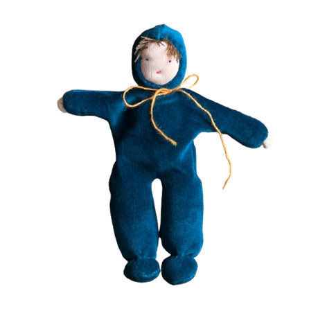 Waldorfdocka - handgjord overalldocka KoKoBello - Stella  22 cm - 4