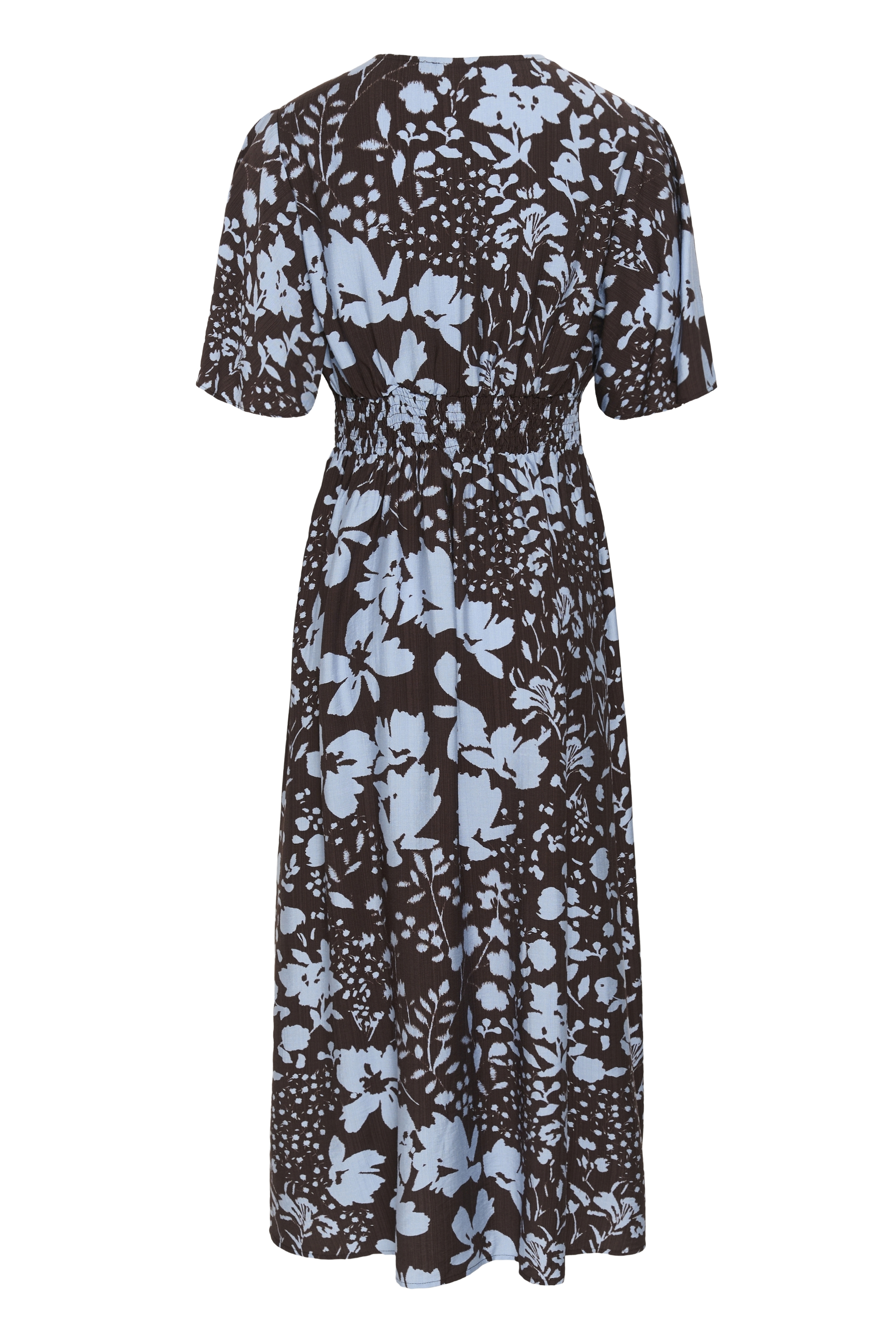 KAnadira Dress Coffee Bean/Blue Fog Flower Mönstrad Klänning - 6
