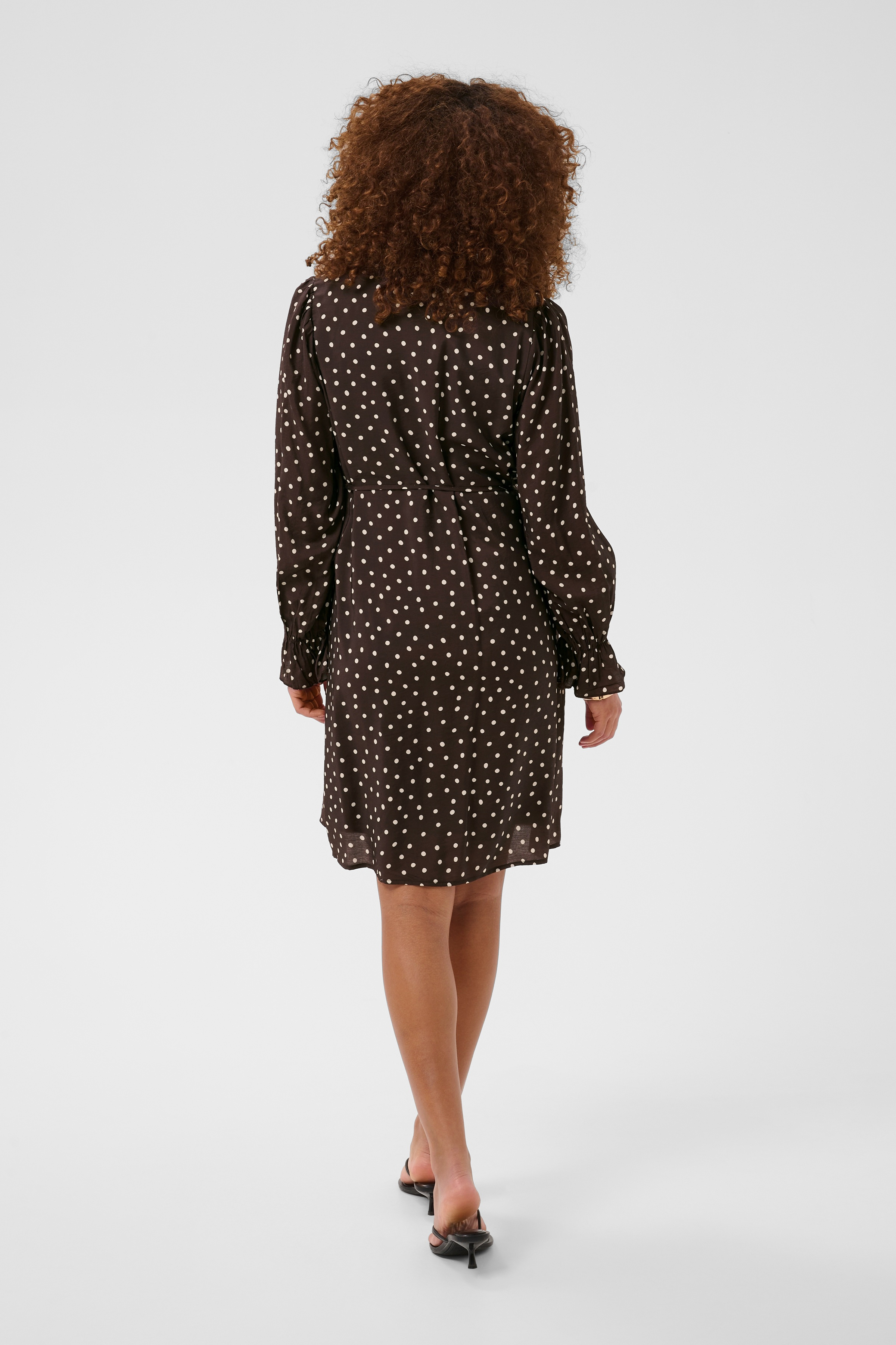 KAdotte Dress Coffee Bean Prickig kort klänning - 3