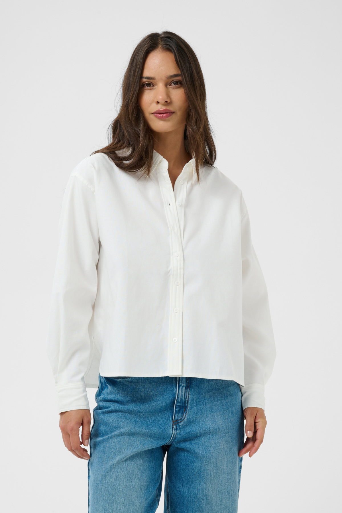 KAvaiana Shirt Vit Långärmad Skjortblus