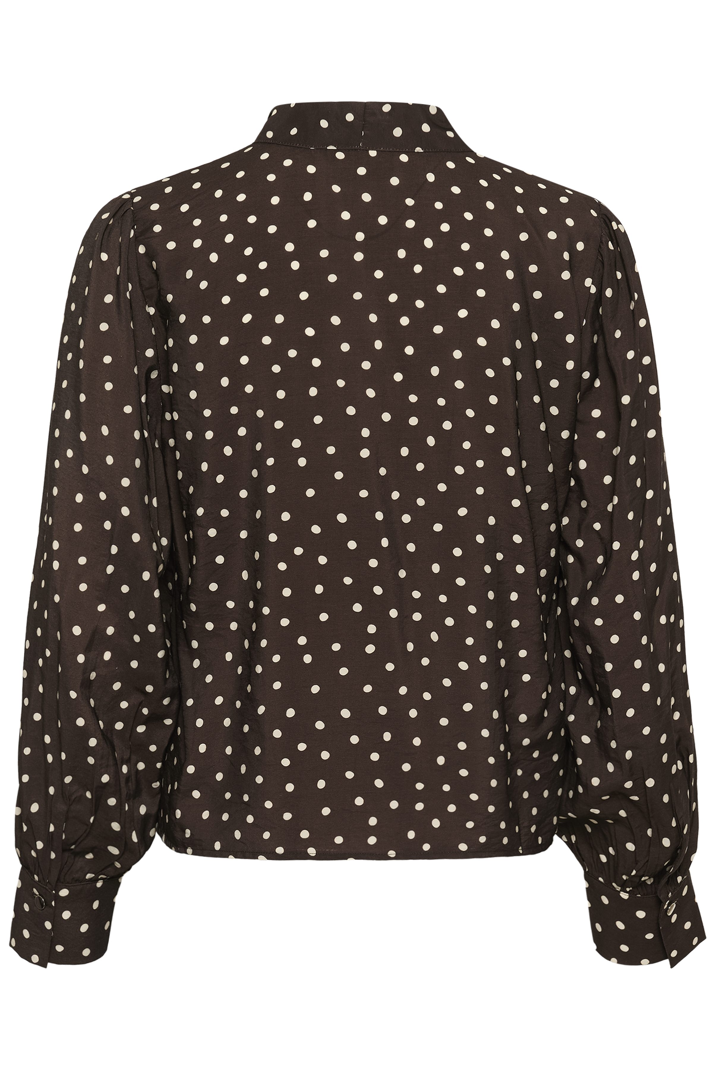 KAdotte Blouse Coffe Bean Prickig Blus med knyt - 6
