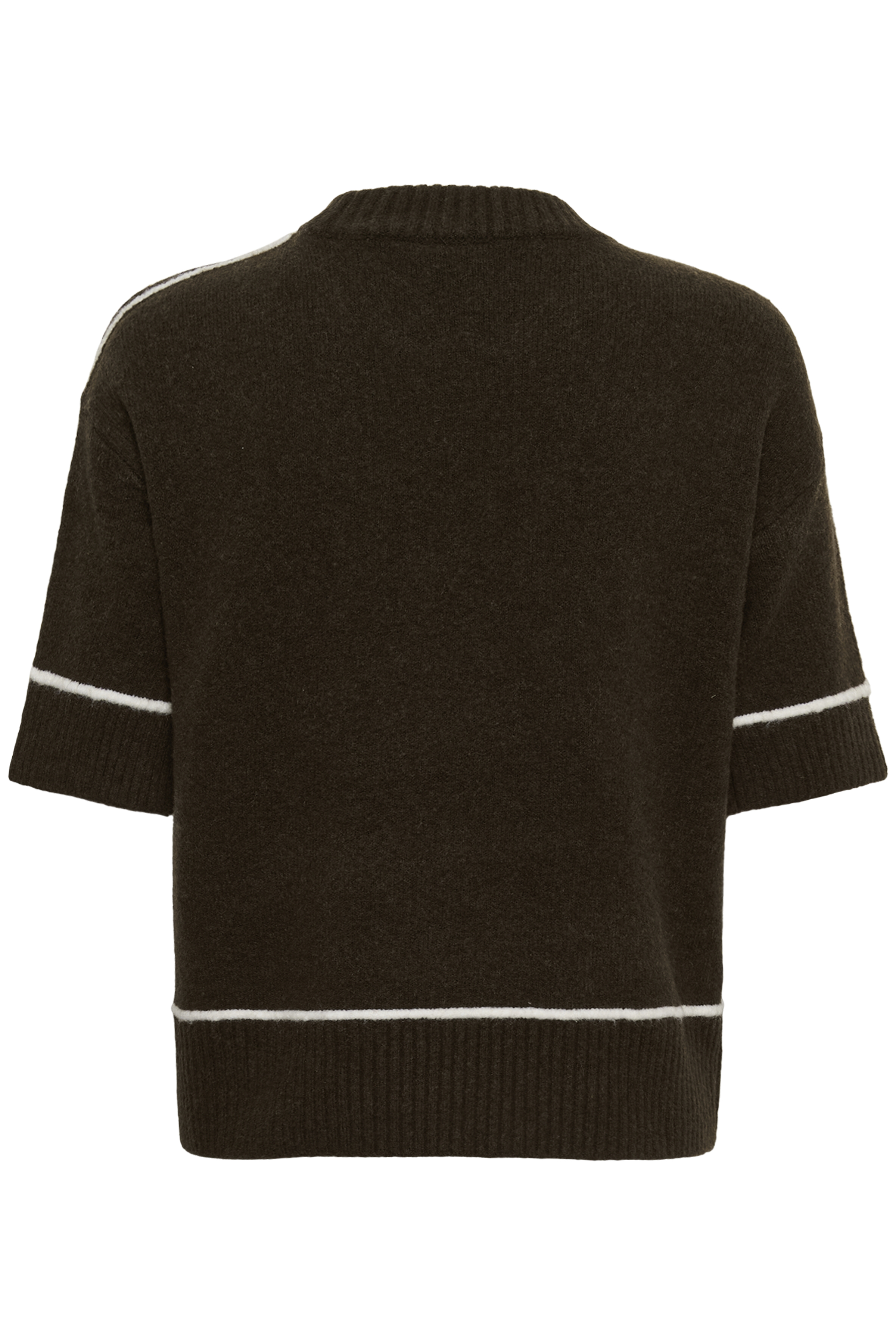 KAjinie Pullover Coffee Bean Stickad tröja med kort ärm - 6