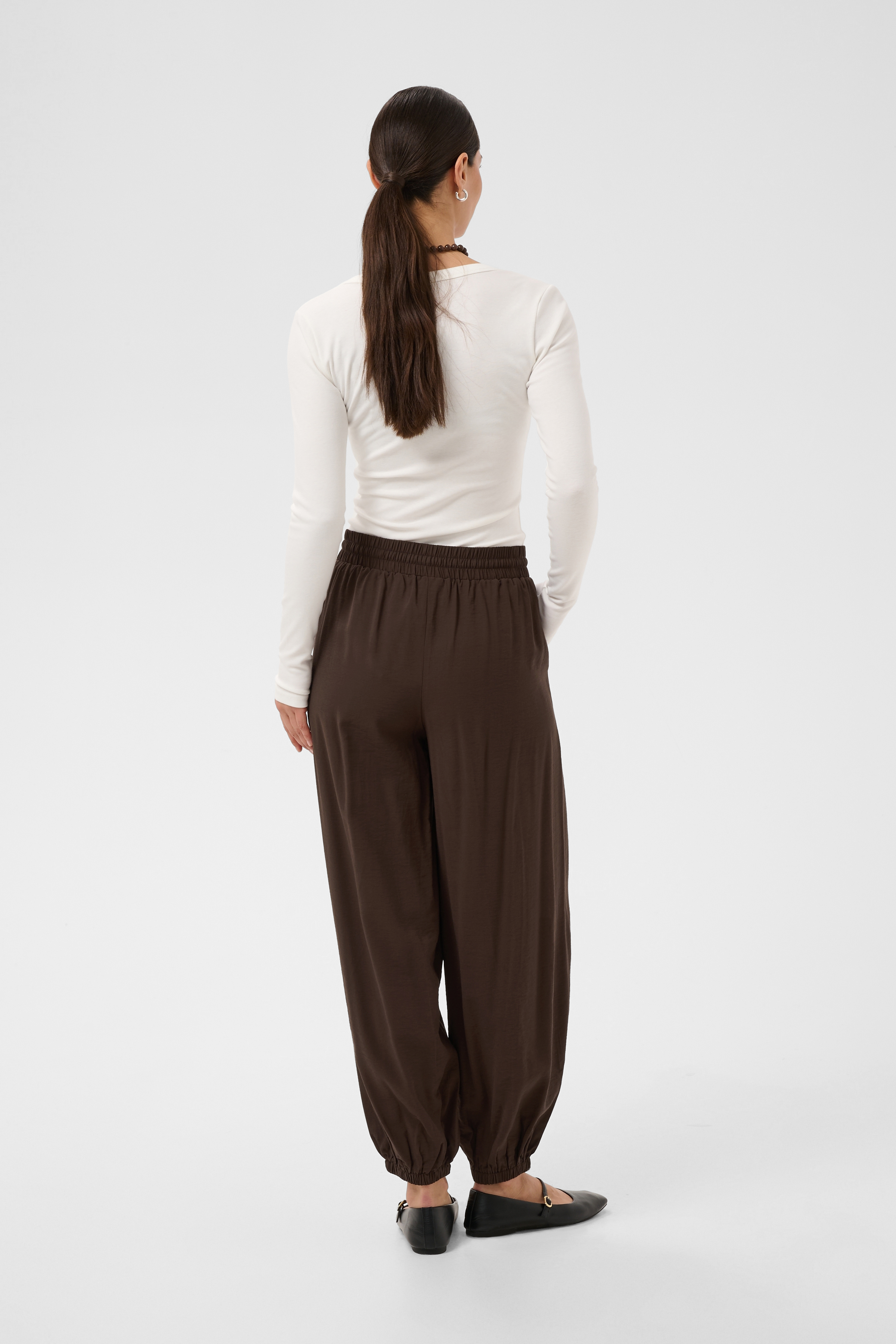 KAalberta Trousers Coffee Bean Brun Ballongbyxa - 4