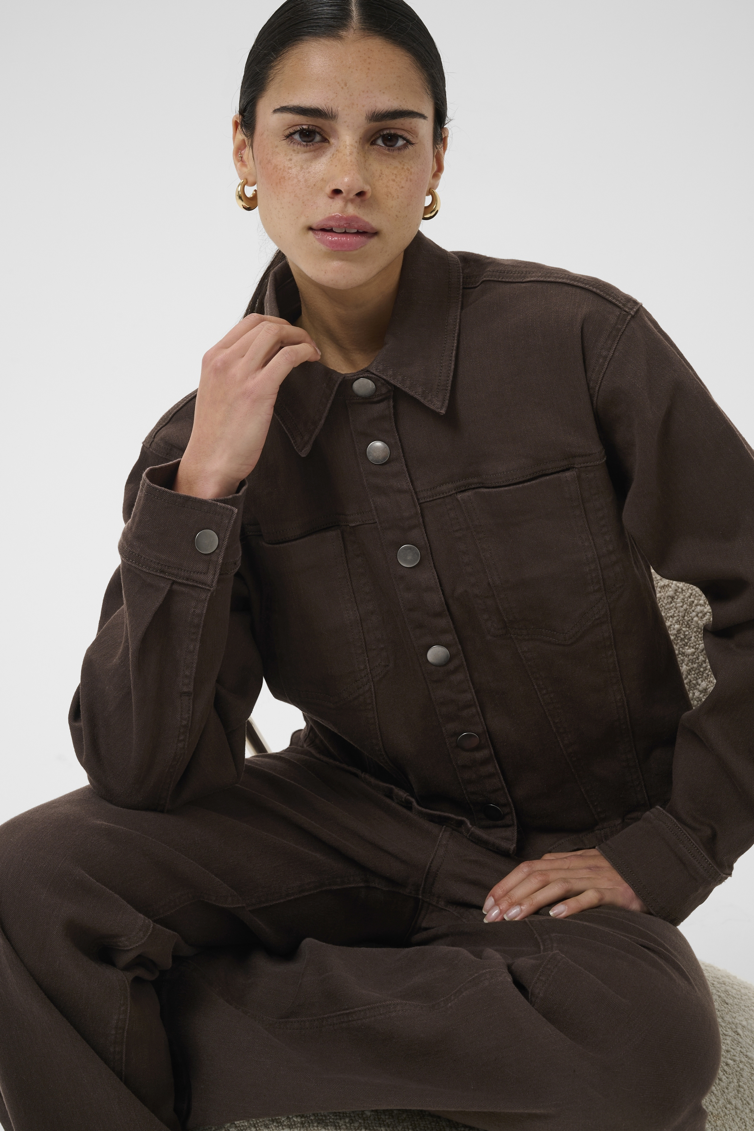 KAbrook Shirt Coffee Bean Brun Jeansskjorta - 6