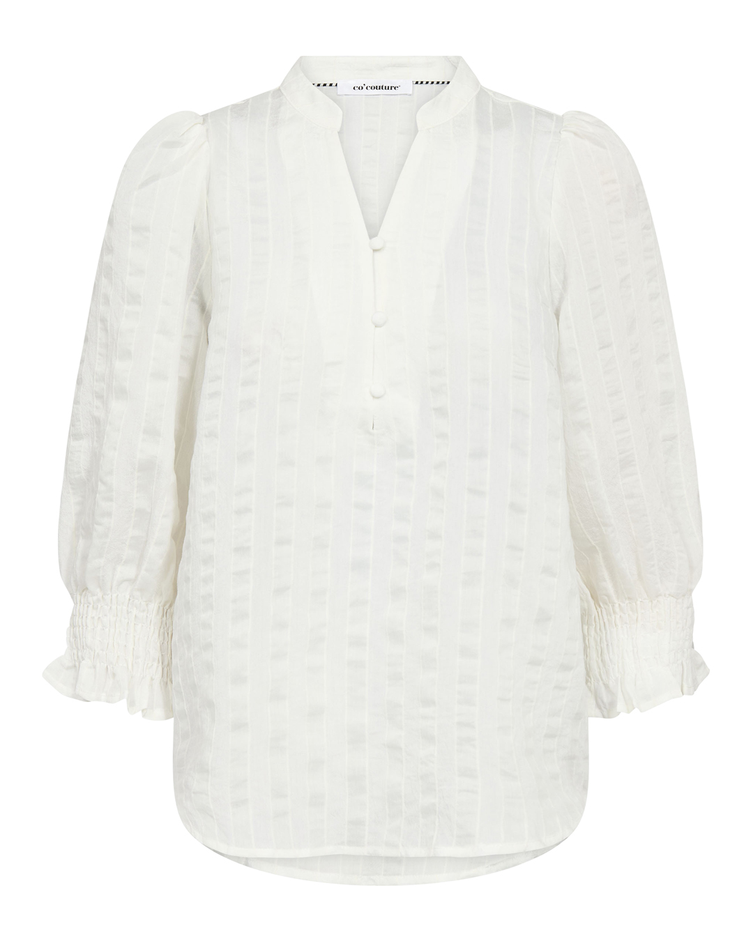 Blus Saila v-ringad randig vit