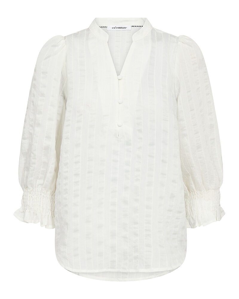 Blus Saila v-ringad randig vit