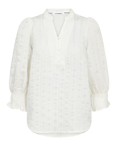 Blus Saila v-ringad randig vit