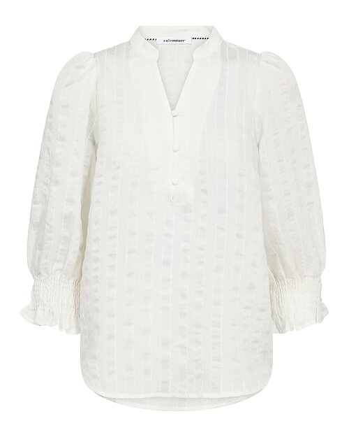 Blus Saila v-ringad randig vit