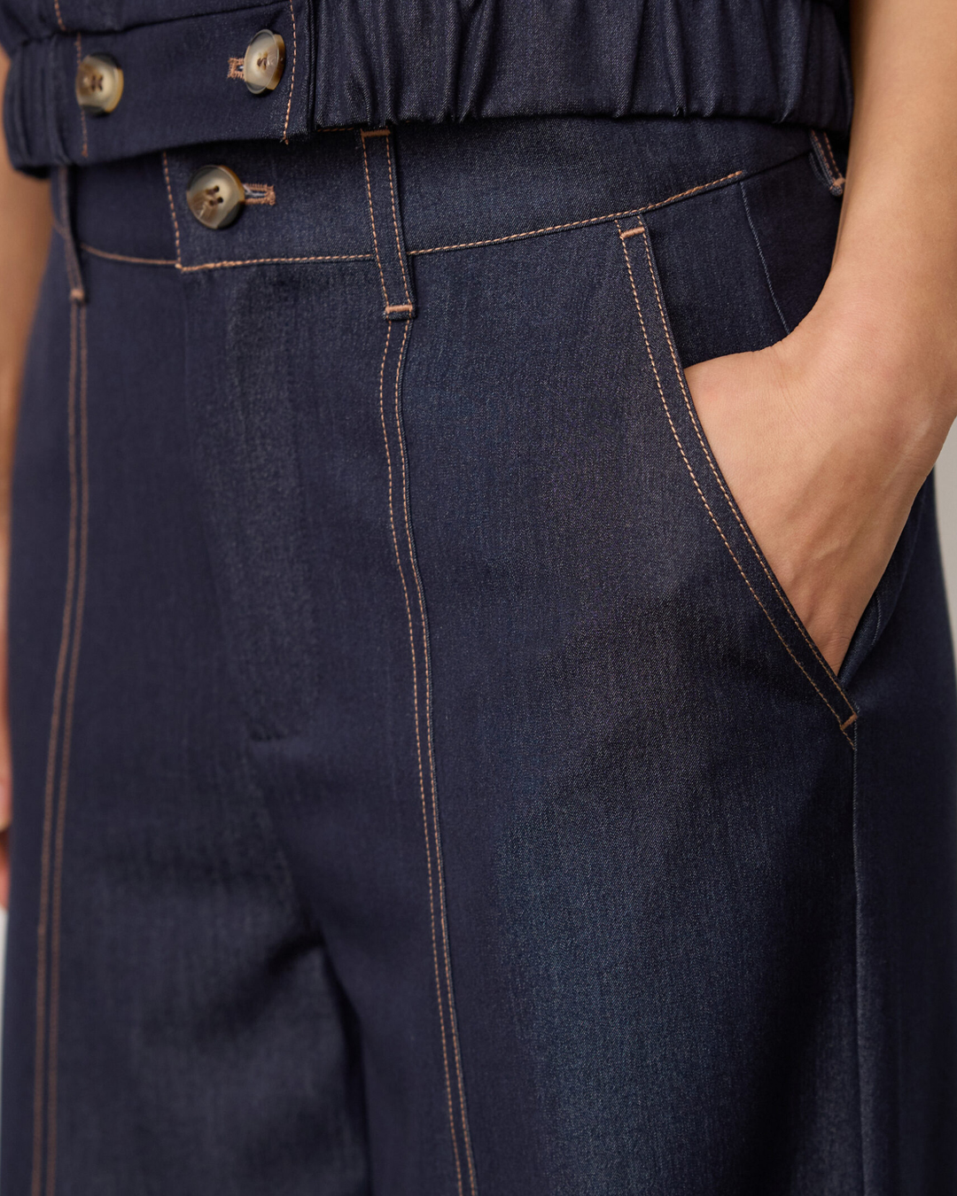 Vida jeans Terry tunna mörk denim - 4