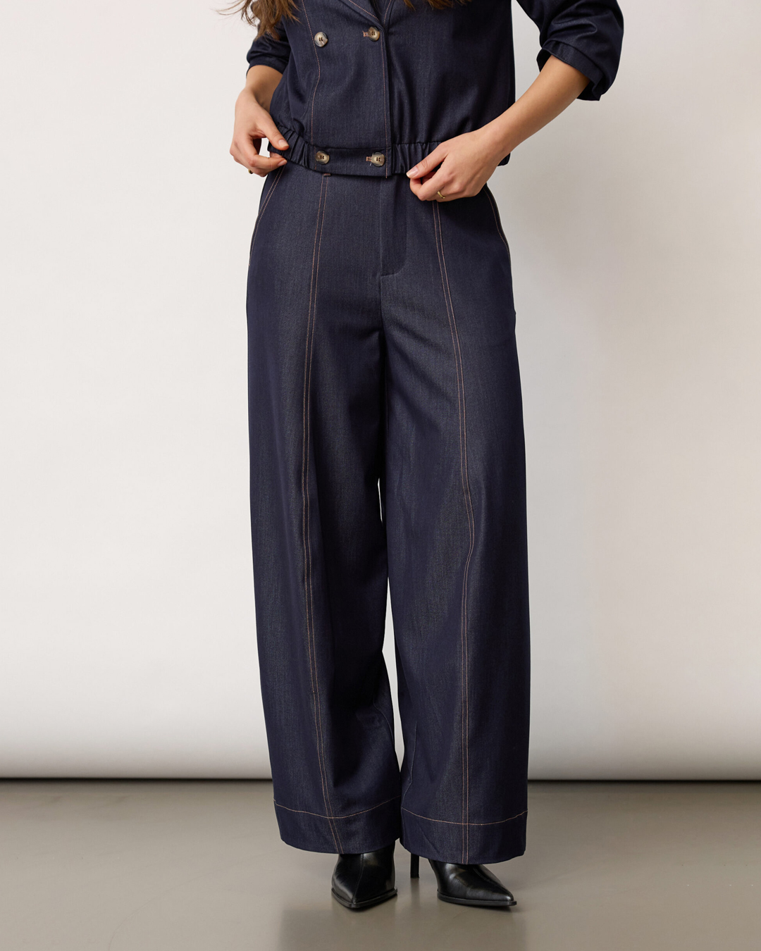 Vida jeans Terry tunna mörk denim - 5