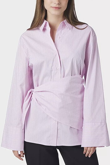 Neo Noir - Dita Scarf Stripe Shirt Light Pink