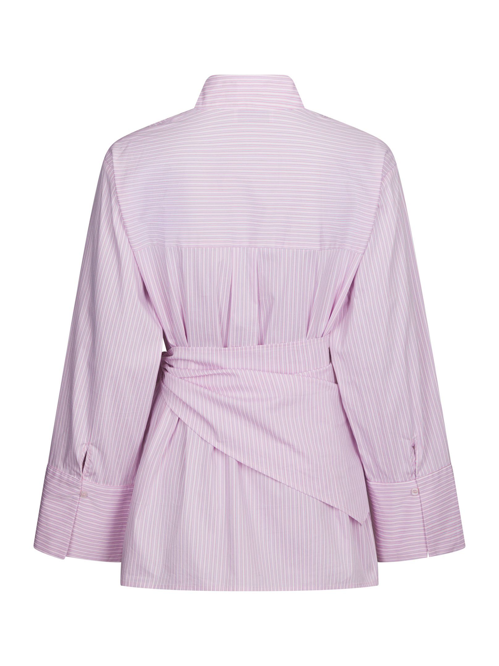 Neo Noir - Dita Scarf Stripe Shirt Light Pink - 7