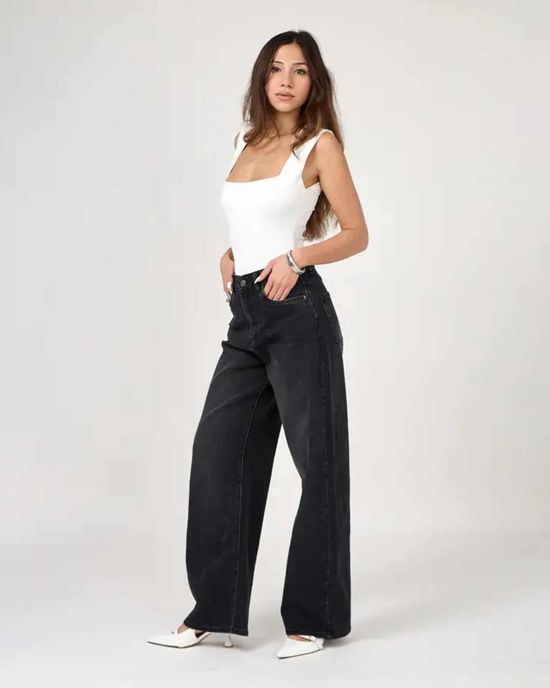 Barreljeans Lowen mörkgrå - 3