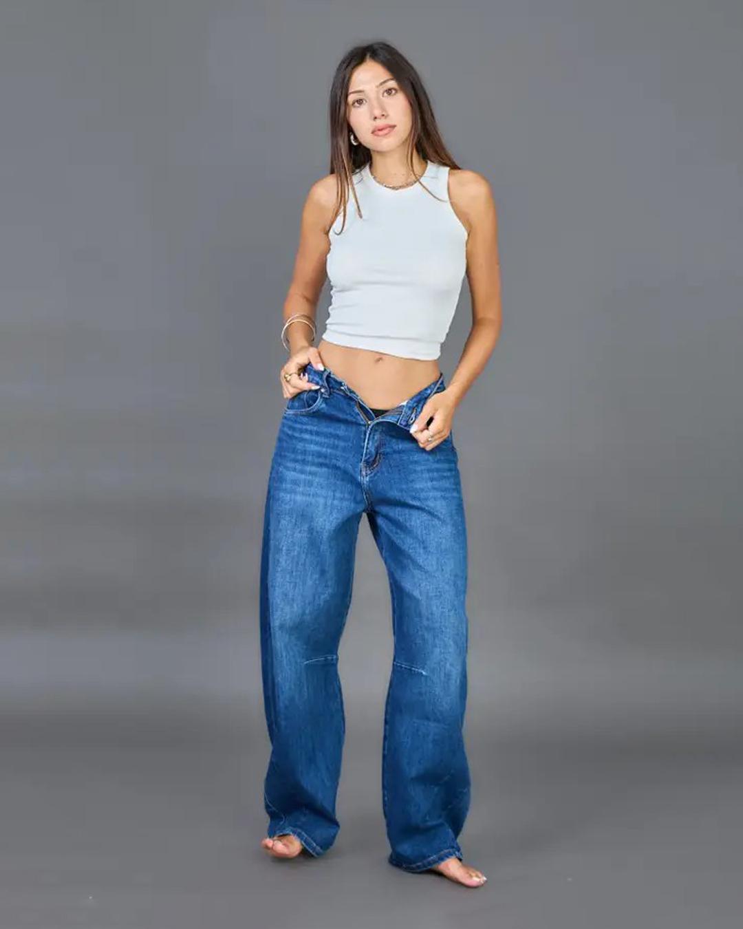 Barreljeans Louisa blå denim - 3