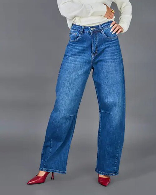 Barreljeans Louisa blå denim - 4