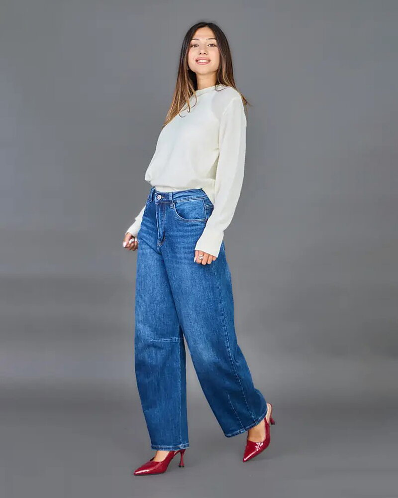 Barreljeans Louisa blå denim