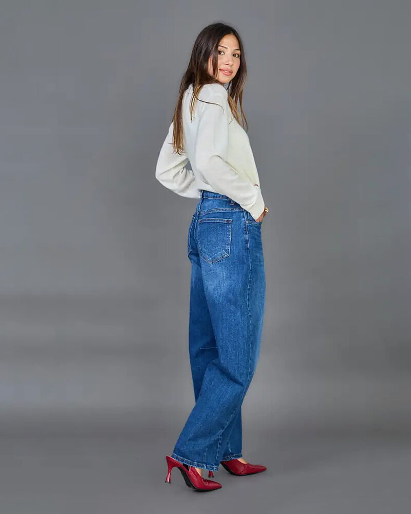Barreljeans Louisa blå denim