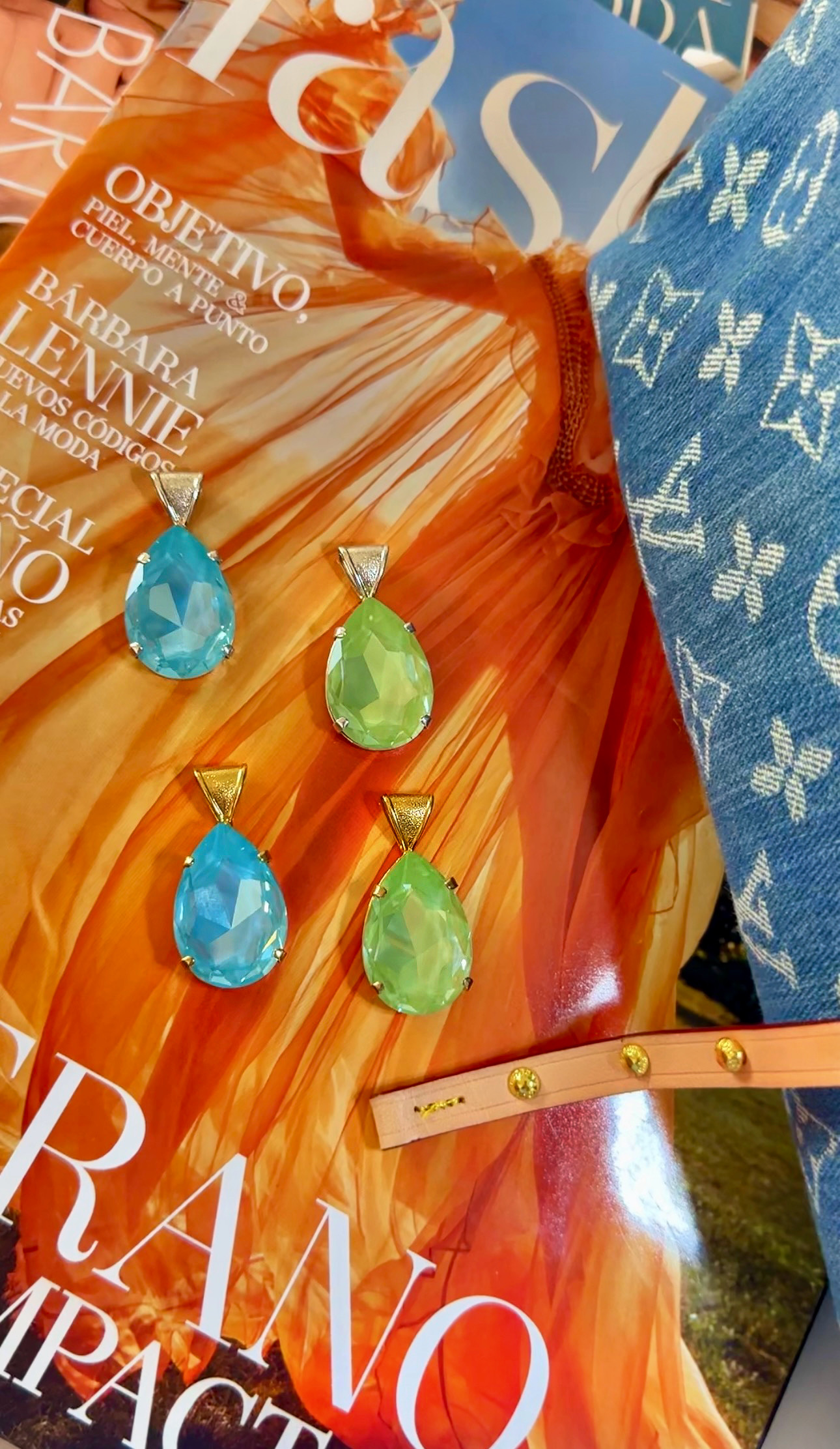Khloe Pedant Paradise Green Lux  Gold - 2