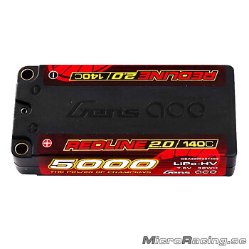 GENS ACE - Battery LiPo, Redline 2.0, Shorty,  2S HV 140C, 7.6V/5000mAh