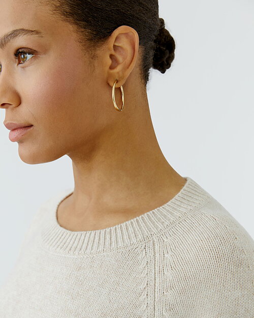 Jumper bred mudd slits neditt ljusbeige - 4