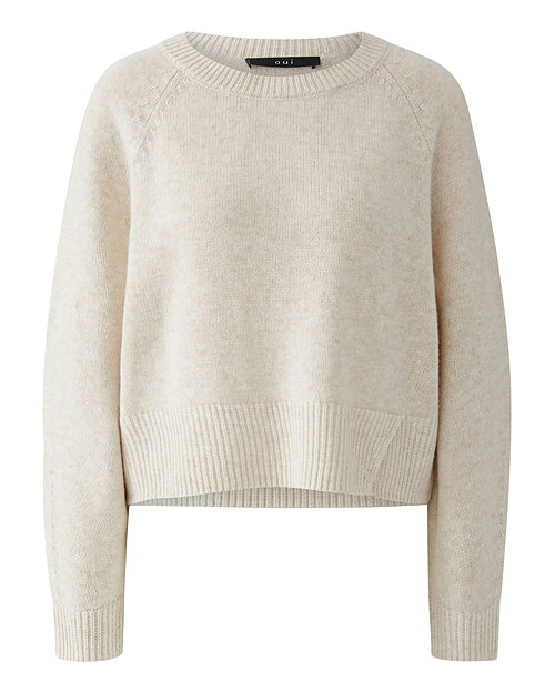 Jumper bred mudd slits neditt ljusbeige - 5