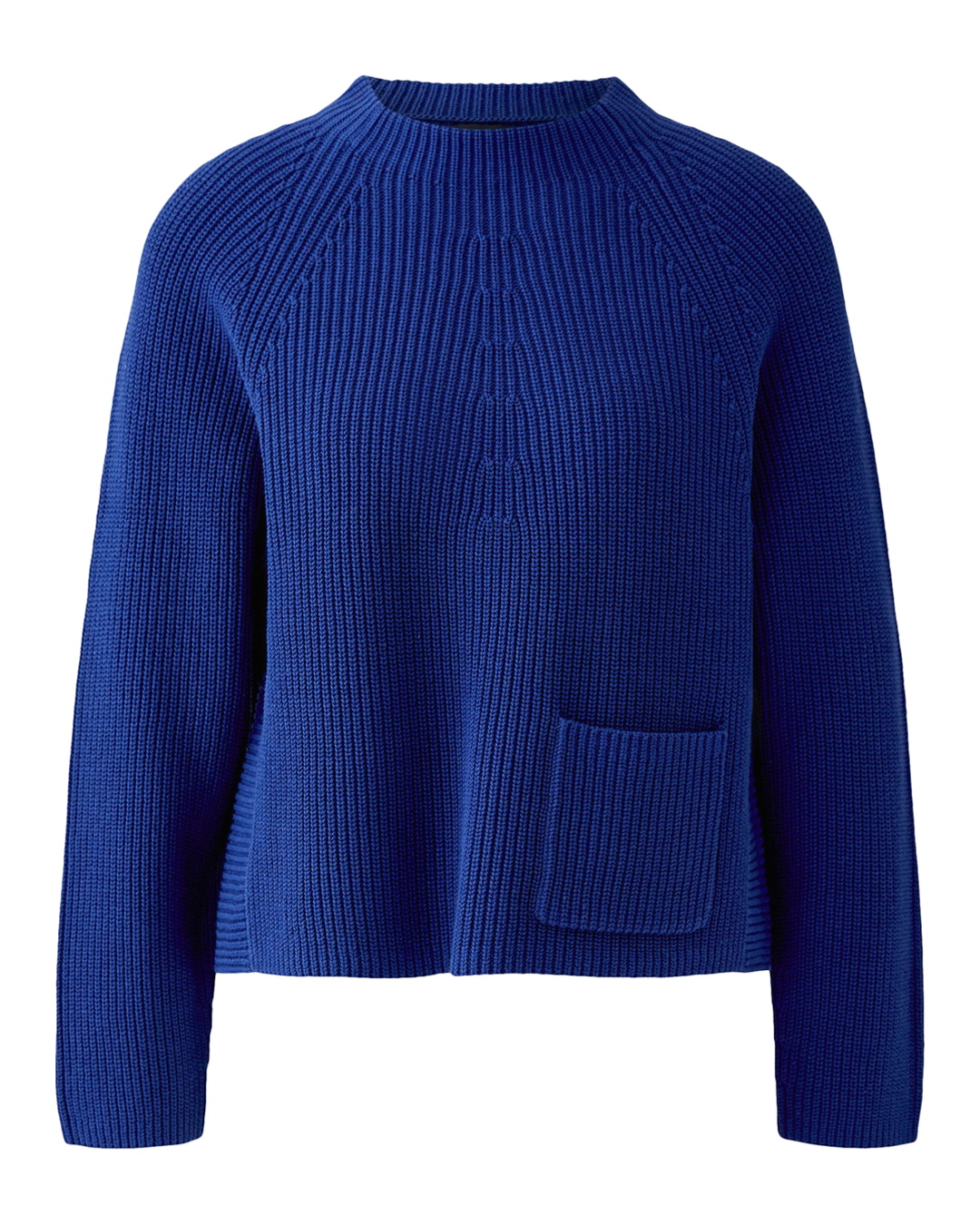 Bomullsjumper ficka fram kornblå - 5