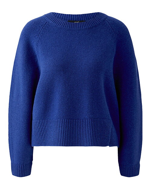 Jumper bred mudd slits neditt kornblå