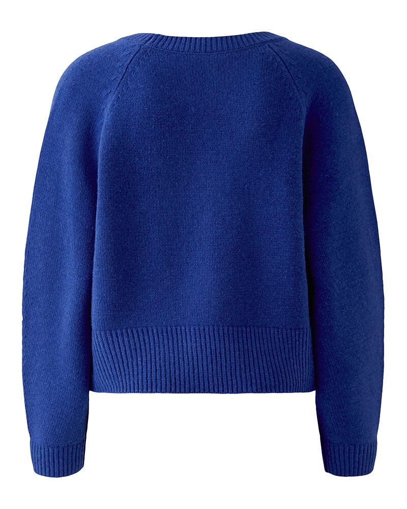 Jumper bred mudd slits neditt kornblå