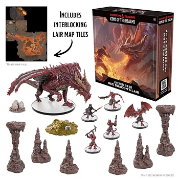 D&D Icons of the Realms Adventure in a Box Red Dragons Lair
