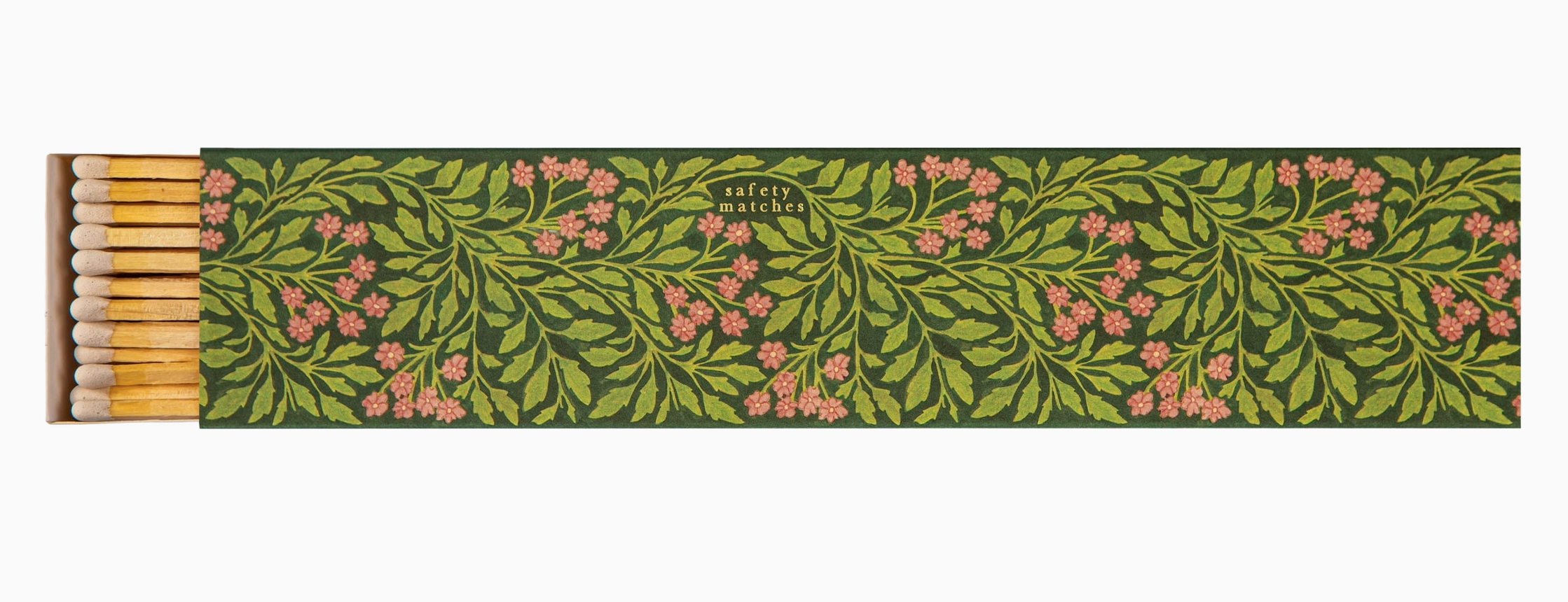 Tändstickor Archivist - Långa Säkerhetständstickor Grön Flora, 45 stickor