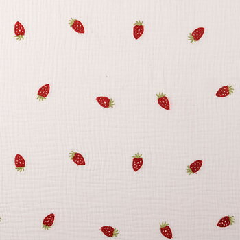 MUSLIN EMBROIDERY - STRAWBERRY
