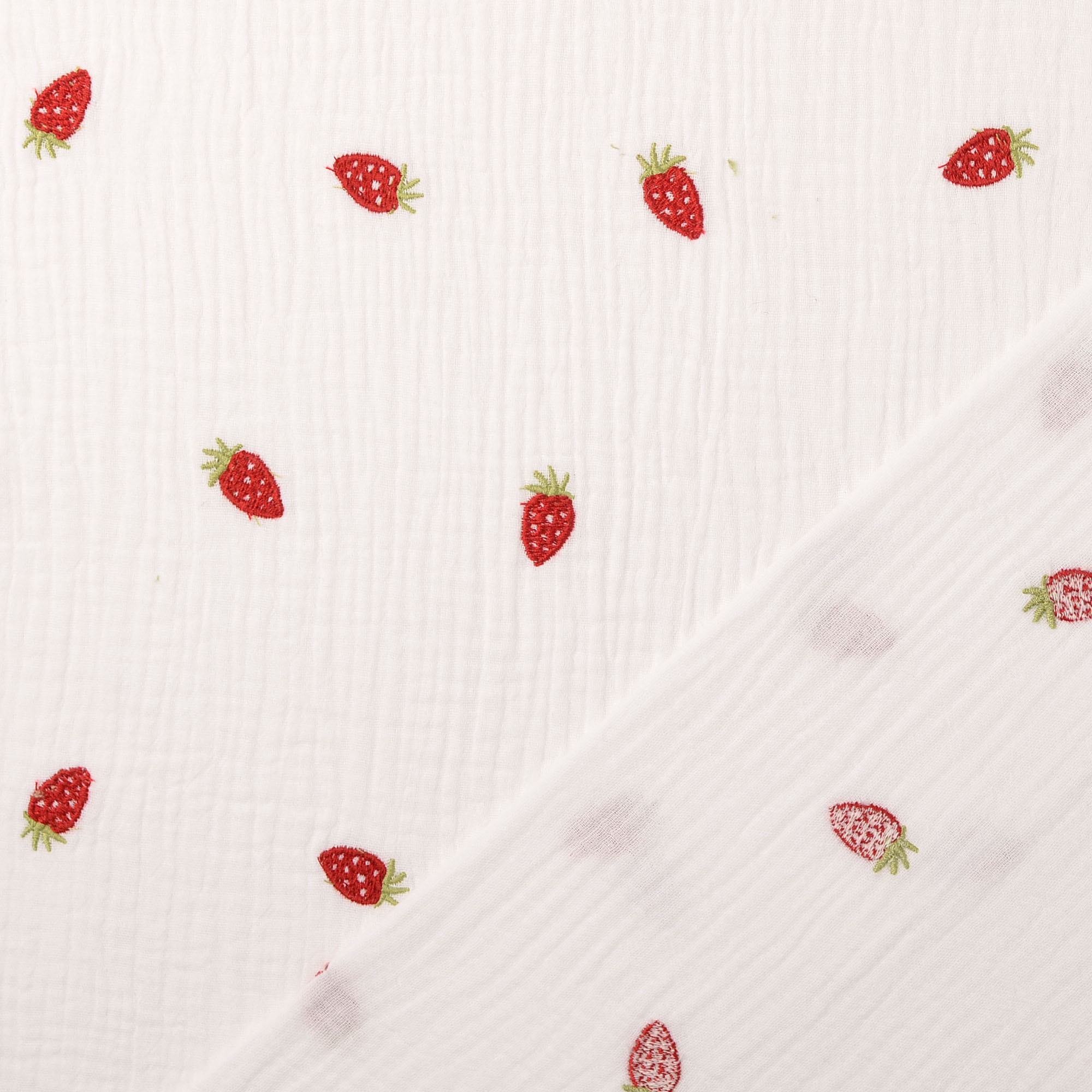 MUSLIN EMBROIDERY - STRAWBERRY - 3