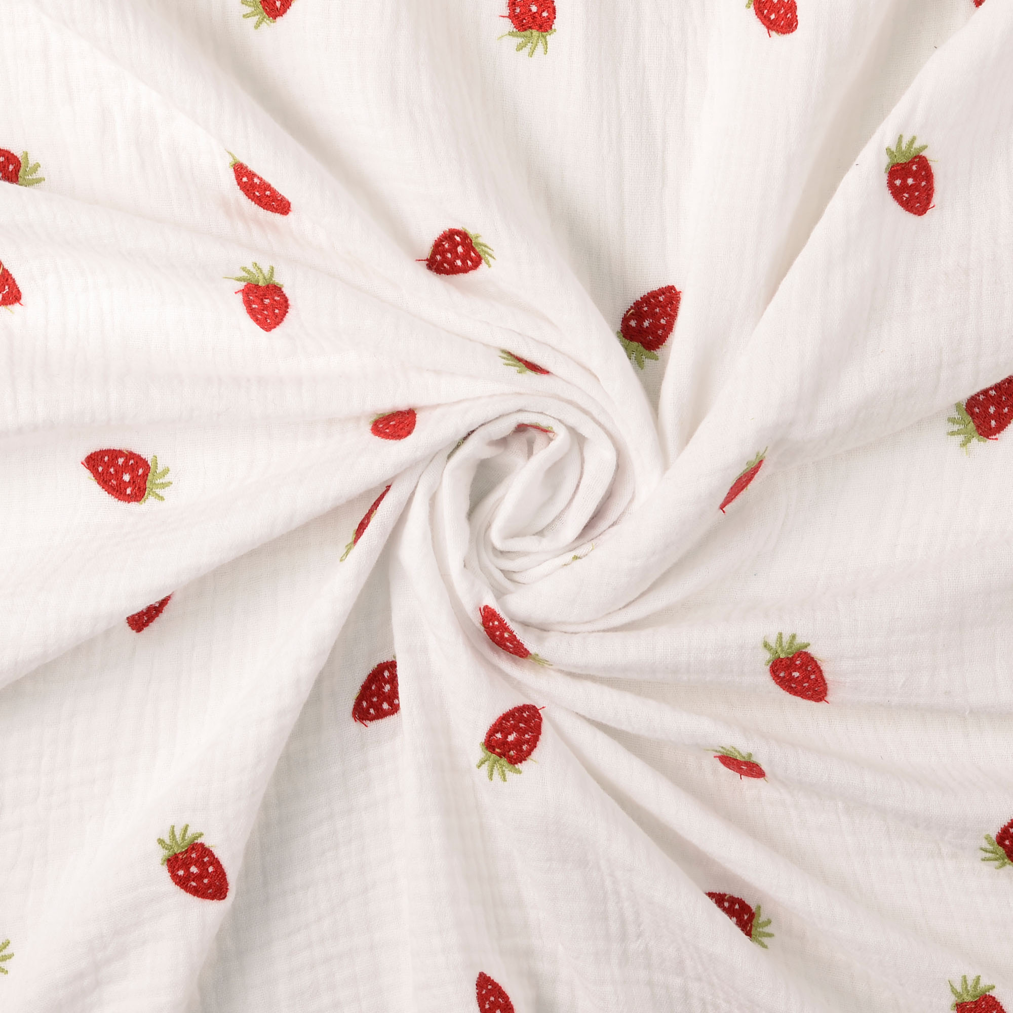 MUSLIN EMBROIDERY - STRAWBERRY