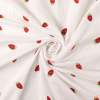 MUSLIN EMBROIDERY - STRAWBERRY