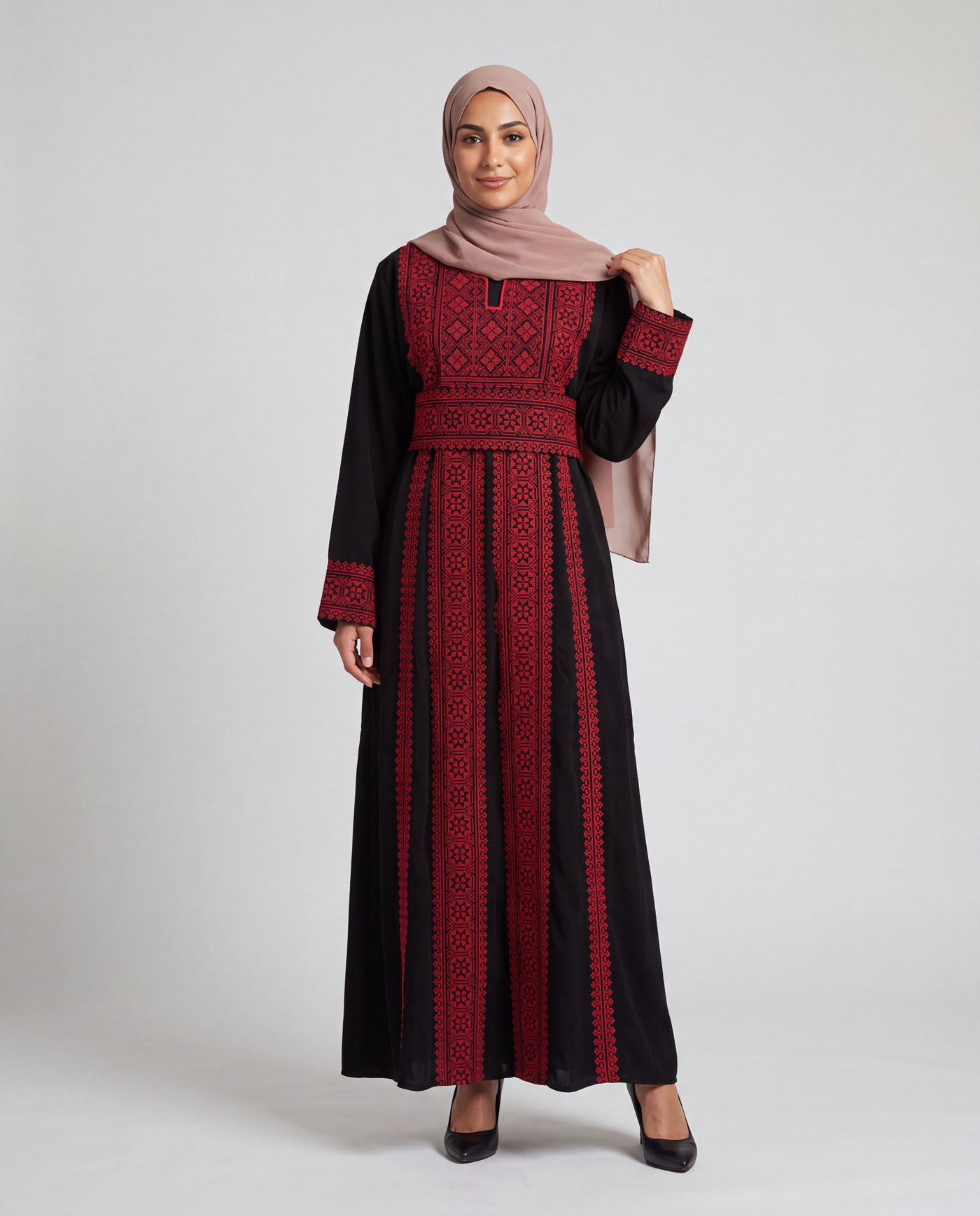 Traditional Abaya - Palestinian Thobe - Black - 3