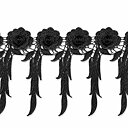 SPETSBLOMBAND - svart