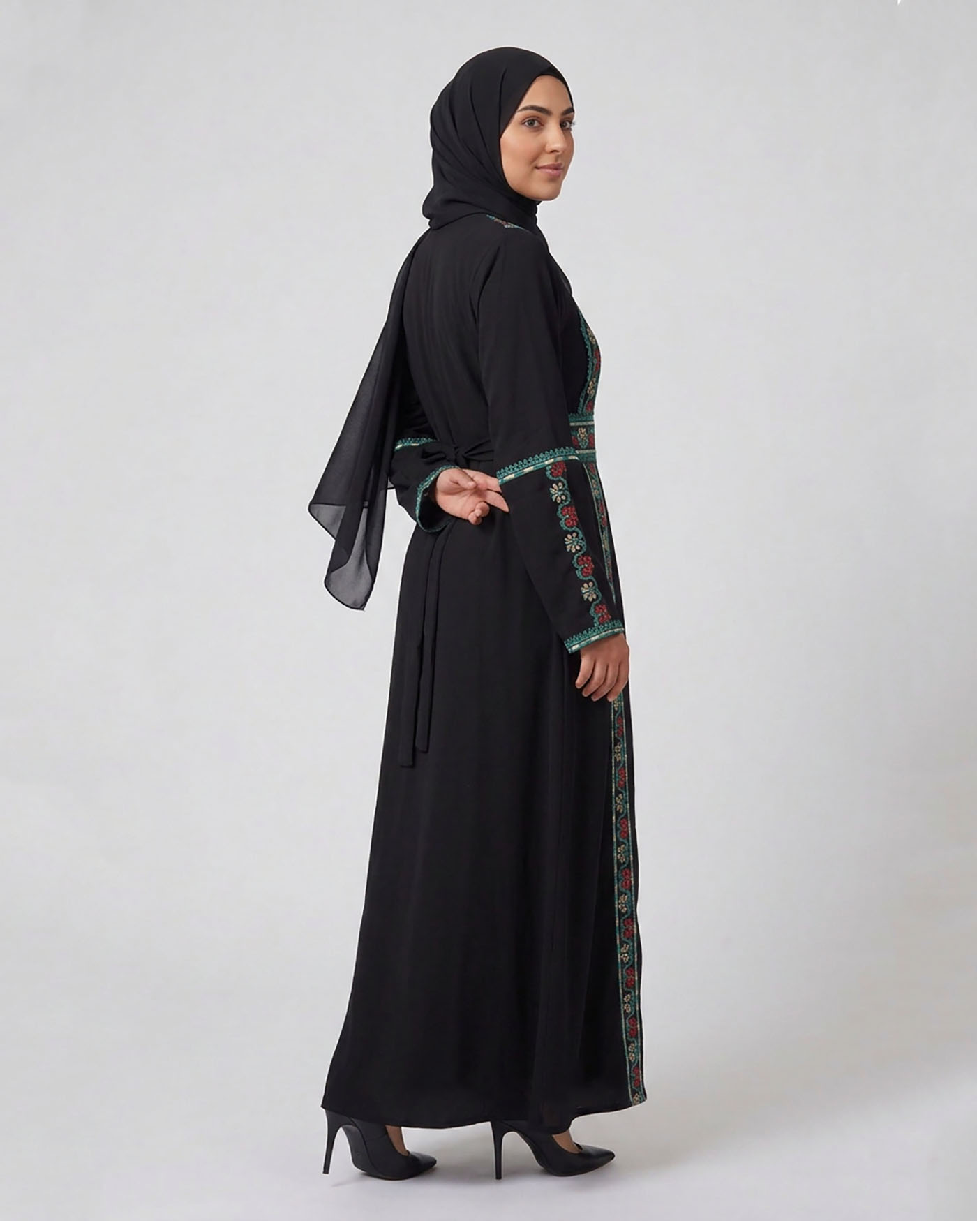 Traditional Abaya - Palestinian Thobe - Green - 3