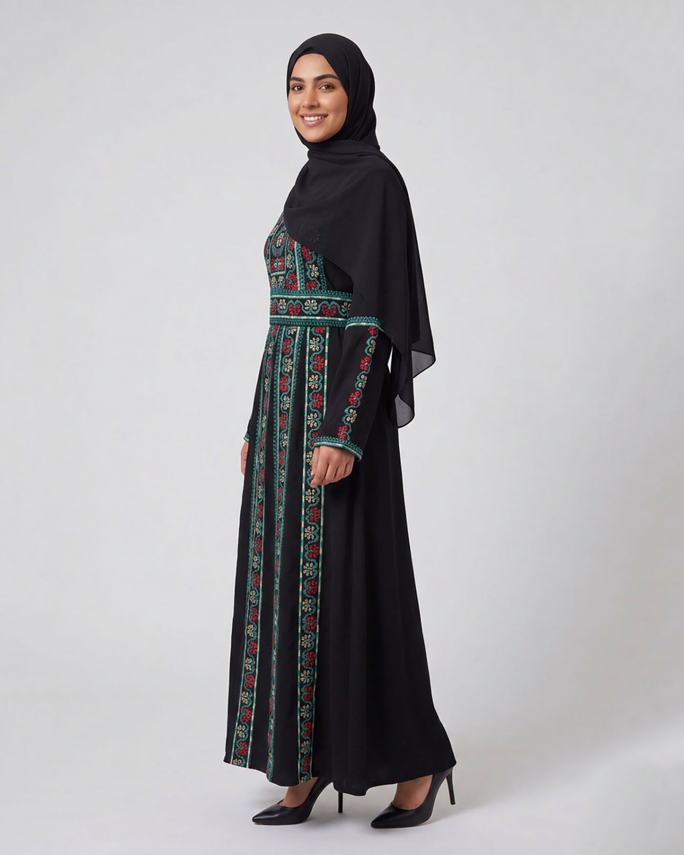Traditional Abaya - Palestinian Thobe - Green - 2