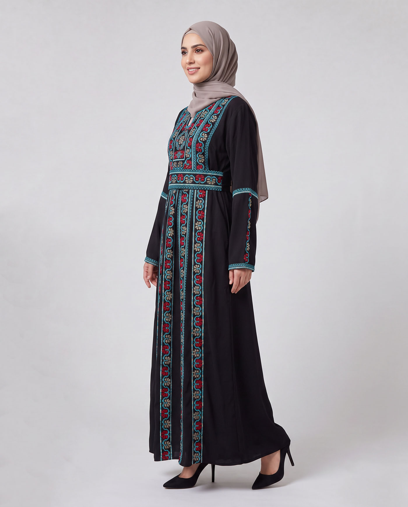 Traditional Abaya - Palestinian Thobe - Blue - 3